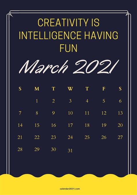 Inspirational March 2021 Calendar With Quotes Free Download Calendar