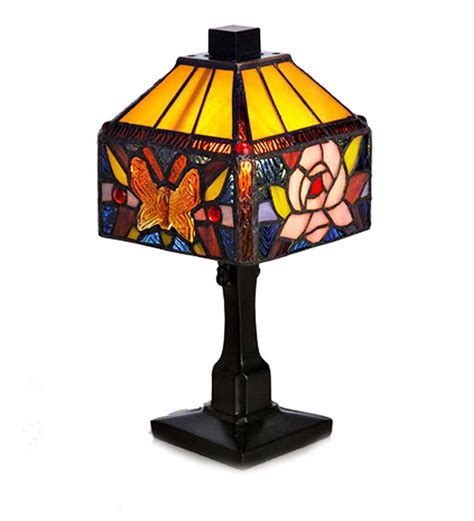 #beleuchtung you are in the right place about home accents unique here we offer … Stained Glass Butterfly and Flower Accent Lamp | Wind and ...