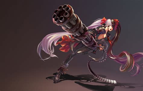 Wallpaper Girl The Game Anime Machine Gun Art Blade And Soul Blade