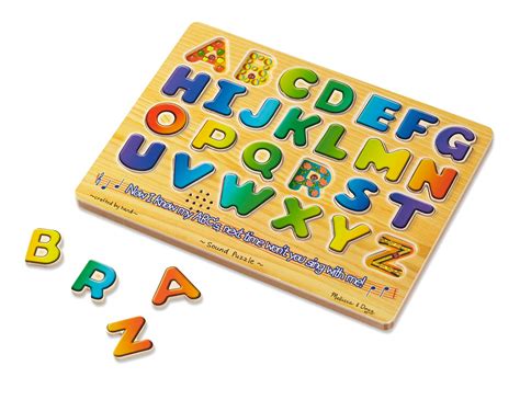 Melissa And Doug Alphabet Sound Puzzle Wooden Puzzle With
