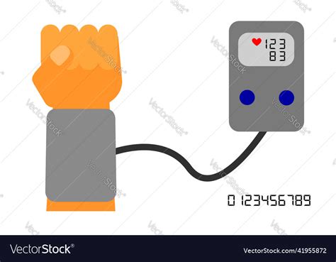 For Blood Pressure Control Isolated On White Vector Image