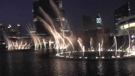 Burj Khalifa Fountain Show Dubai Mall March 2014 Youtube