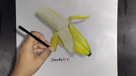 Lukisan 3d Pisang Menggunakan Pensil Warna Youtube