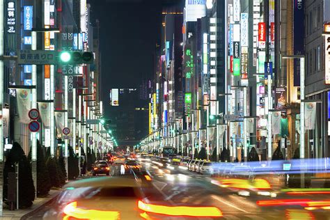 Ginza At Night Photograph By Wilfred Y Wong Pixels