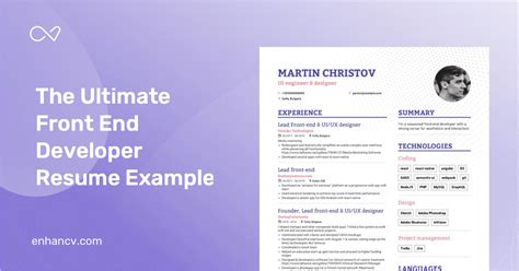 Quantify the bullet points on your resume applying for front end developer positions can be incredibly stressful and demoralizing. Front End Developer Resume Example and guide for 2020