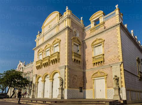 The Facade Of The Teatro Heredia Teatro Adolfo Mejia In Cartagena De