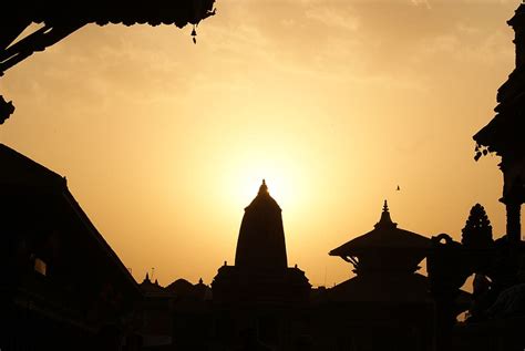 Hd Wallpaper Nepal Kathmandu Evening Temple Sunset Built