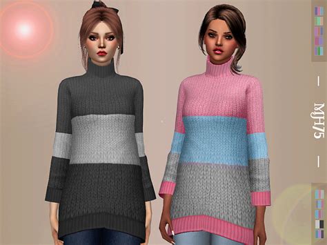 The Sims Resource S4 Oversized Sweater
