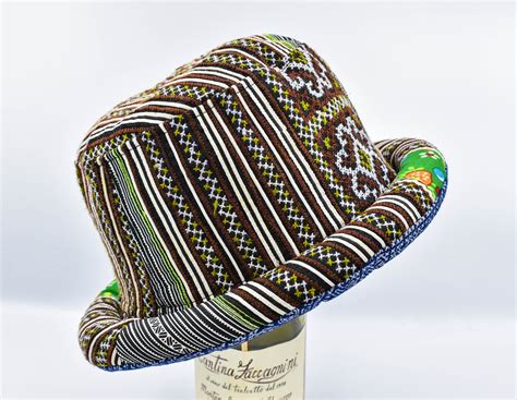 Unique Bucket Hat With Tapestry Sections Hipster Hat Funky Etsy