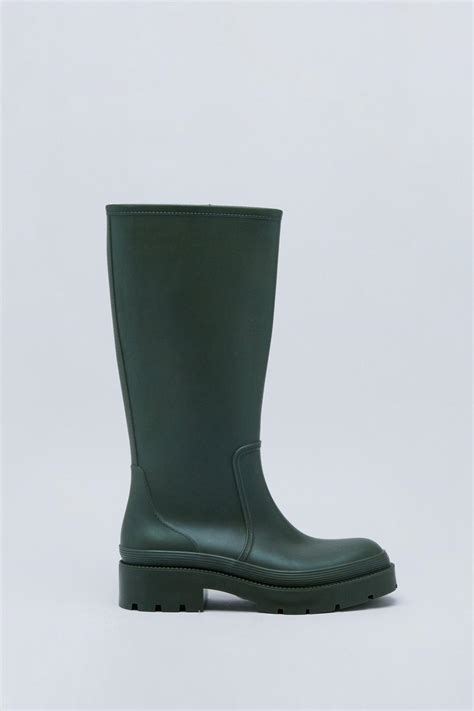 Shop Boots And Booties Rubberised Knee High Chunky Wellies Ts For V