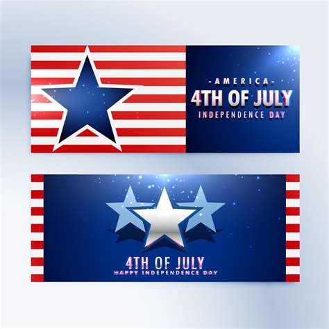 American Independence Day Banners Download Free Vector Art Stock