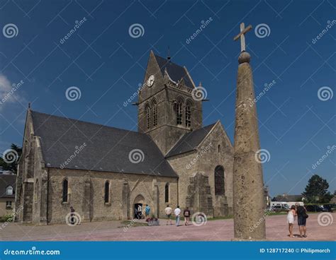The Church Of Sainte Mere Eglise Normandy France Editorial Image