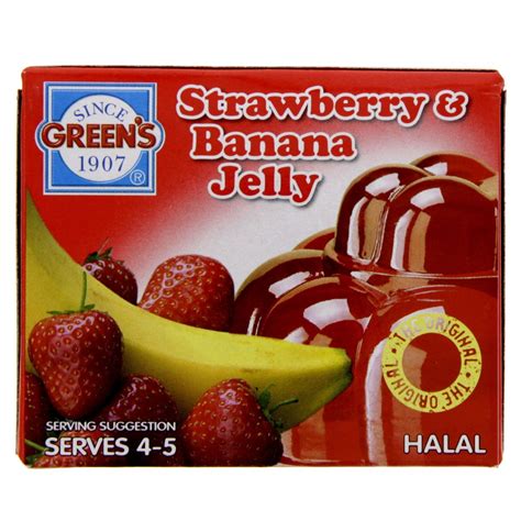 Greens Strawberry And Banana Jelly 80 Gm Online At Best Price Gelatine