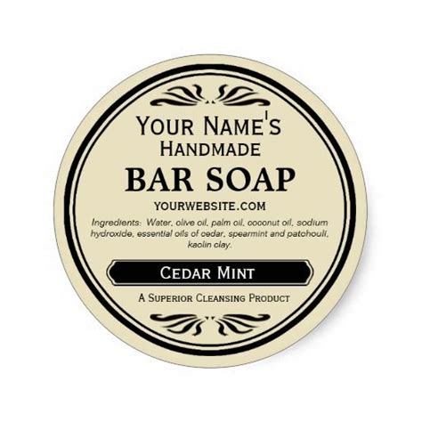 Manage overlays, backgrounds, and text to enhance your design. Old Fashioned Look Handmade Soap Labels Round | Zazzle.com ...