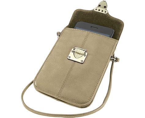 Mobile Phones Compact Neck Bag Pouch Case Holder Leather Adjustable Strap