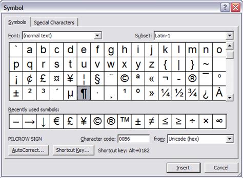 Inserting Symbols And Special Characters Legal Office Guru