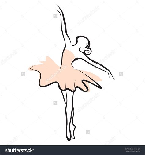 Vector Illustration Classical Ballet Figure Ballet Stock Vector