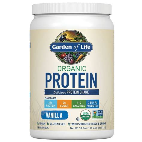 Garden Of Life Organic Protein Powder Vanilla 20g Protein 11lb 18