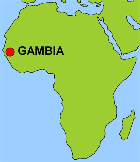 Africa Gambia Map