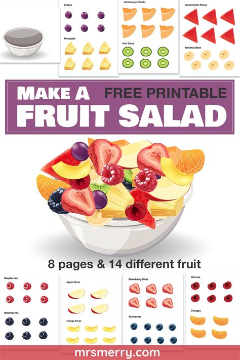Make A Fruit Salad Kid Craft Free Printable Mrs Merry Kids Crafts