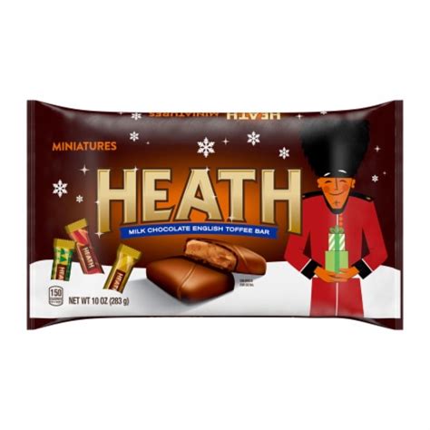 heath miniatures milk chocolate english toffee candy bars christmas bag 1 bag 10 oz foods co