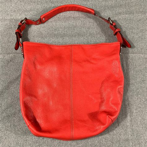 Other Tignanello Red Genuine Leather Purse Medium Hobo Handbags Grailed