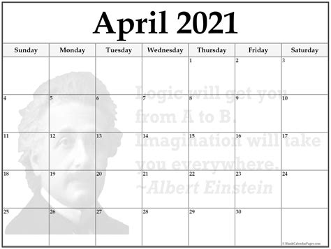 Practical, versatile and customizable april 2021 calendar templates. 24+ April 2021 quote calendars