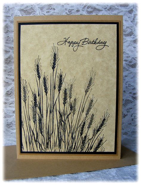 And you don't have to be artistically inclined to make this work. Handmade Masculine Birthday Card for Him