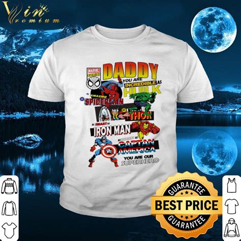Official Daddy incredible Hulk amazing Spiderman Marvel Father's Day