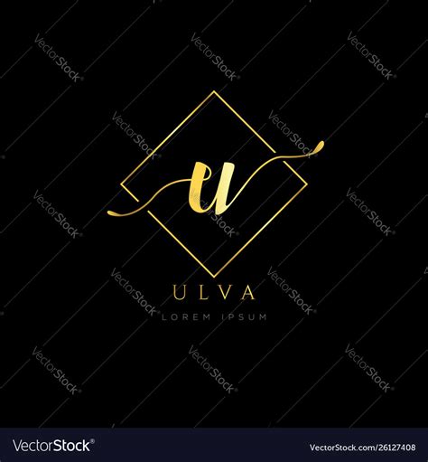 Simple Elegance Initial Letter U Logo Type Sign Vector Image