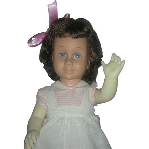 Vintage Brunette Mattel 1960s Chatty Cathy Doll Wearing