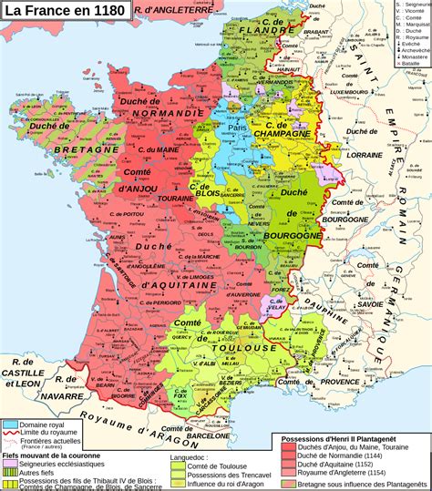 Angevin Empire - Wikipedia | France map, Historical maps, Map