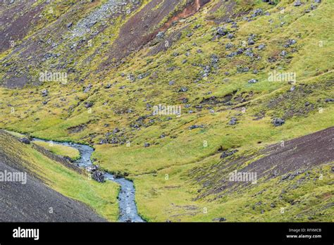 Reykjadalur Iceland Hveragerdi Hot Springs River Small Water Stream