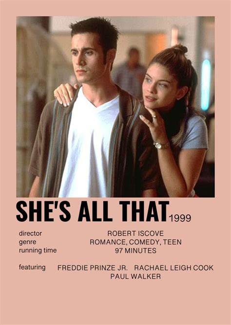 Shes All That Movie Poster Romance Movie Poster Teen Romance Movies