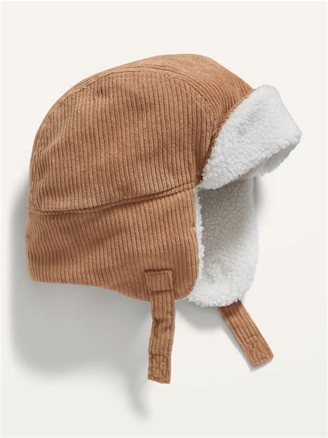Unisex Sherpa Lined Corduroy Trapper Hat For Baby Old Navy