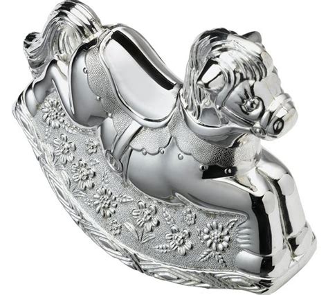 Buy Little Ones Silver Plated Rocking Horse Money Box At Uk