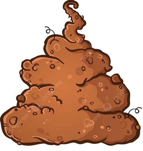 Pile Of Stinky Putrid Poop Cartoon Vector Organic Constipation Vector