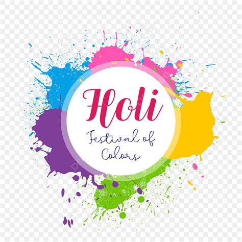 Happy Holi Festival Vector Png Images Holi Festival Background Holi