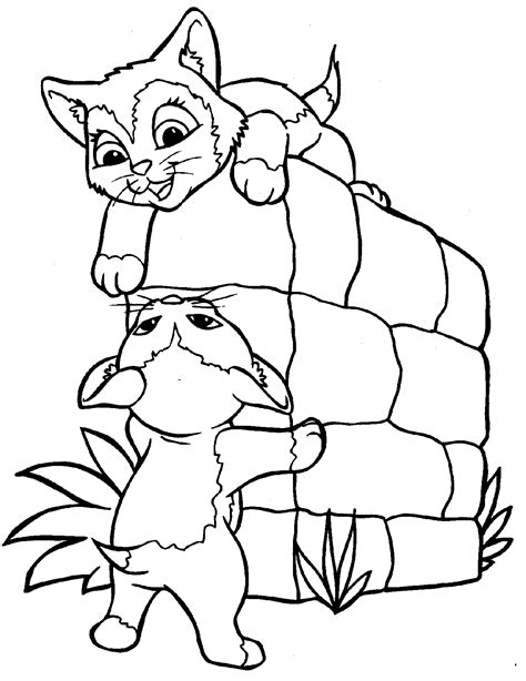 Baby Puppy And Kitten Coloring Pages - Coloring Home