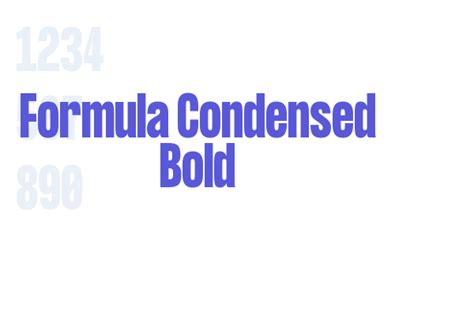 Formula Condensed Bold Font Free Download