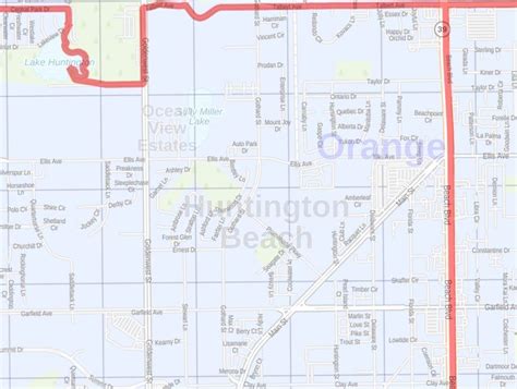 Huntington Beach Ca Zip Code Map