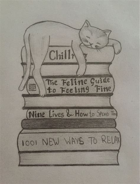 Nine Lives Lazy Cat Cat Logo Ways To Relax Cat Drawing Feline