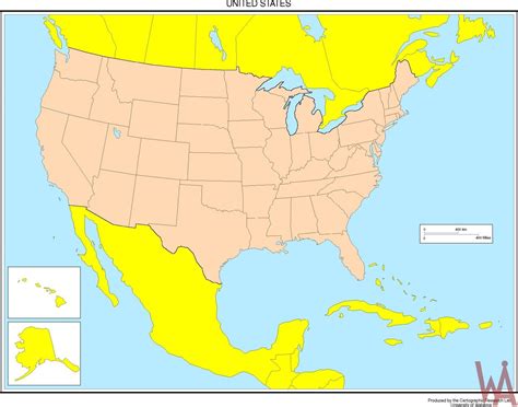 Printable Blank Us And Mexico Map United States Map Mexico Map World