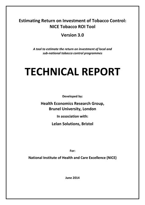 Technical Report Template Collection
