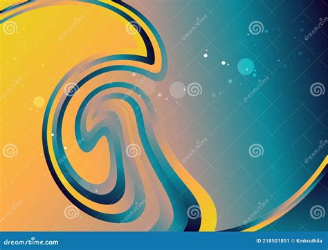 Blue And Orange Abstract Gradient Twirling Background Stock Vector