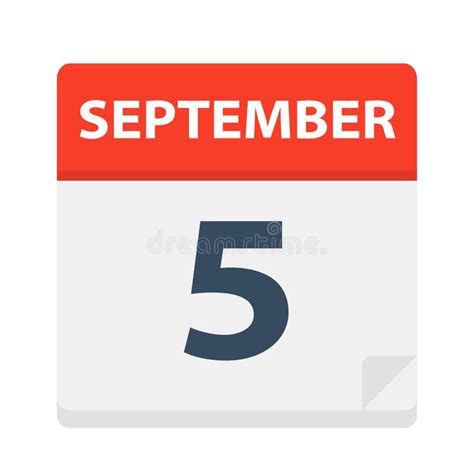 September 5 Calendar Icon Stock Illustration Illustration Of Plan