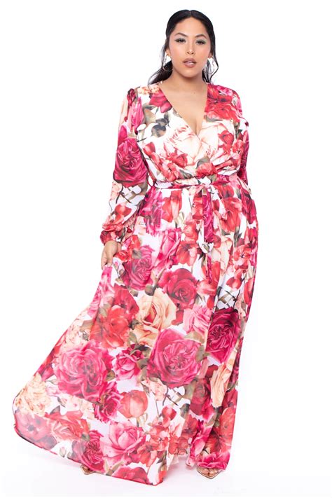 Plus Size Floral Sheer Maxi Dress Rose Pink Curvy Sense Maxi Dress Sheer Maxi Dress Plus