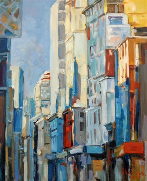 Cityscape Wall Art Abstract Cityscape Art Colorful Paintings For Living