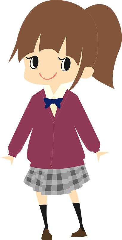 Brittany Schoolgirl Is In Uniform Clipart Free Download Transparent
