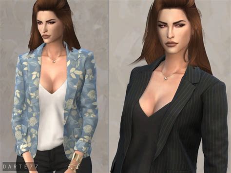 Blazer And Tank Top By Darte77 At TSR Sims 4 Updates